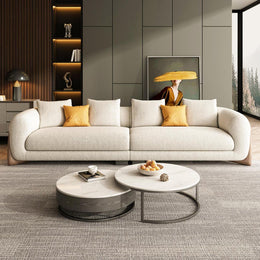 AAH Home Fleece Fabric Overstuffed Multifunction Sofa set for Livingroom Office