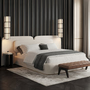 AAH Home Bed Frame Modern Velvet King Queen Size for bedroom Without Mattress