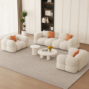 AAH Home Light Luxury Fabric Cloud Shaped Sofa set for Livingroom