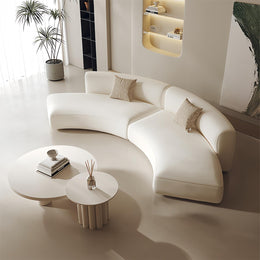 AAH Home Light Luxury Linen Cotton  Fabric Cloud Shaped Sofa set for Livingroom
