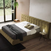 AAH Home Bed Frame Modern Velvet King Queen Size for bedroom Without Mattress