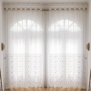 2 Panels Sheer Color Chiffon Tulle Light Window Textile Curtains Drapes for Bedroom Livingroom