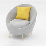 AAH Home Dutch Velvet Fabric Arc-shaped Sofa set for Livingroom Office AAH HOME