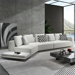 AAH Home Light Luxury Linen Cotton  Fabric Cloud Shaped Sofa set for Livingroom