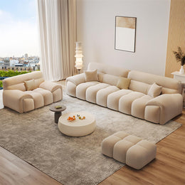 AAH Home Light Luxury Fabric Cloud Shaped Sofa set for Livingroom