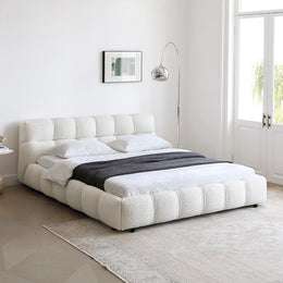 AAH Home Bed Frame Modern Velvet King Queen Size for bedroom Without Mattress AAH HOME