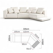 AAH Home Light Luxury Linen Cotton  Fabric Cloud Shaped Sofa set for Livingroom