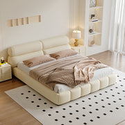 AAH Home Bed Frame Modern Velvet King Queen Size for bedroom Without Mattress
