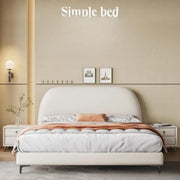 AAH Home Light Luxury Modern  Leather Wrap Bed Frame for Bedroom Without Mattress