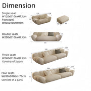 AAH Home Light Luxury Fabric Cloud Shaped Sofa set for Livingroom