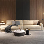 AAH Home - Living Room Sofa - Beige - Leather