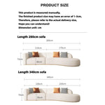 AAH Home Fleece Fabric Overstuffed Multifunction Arc-shaped Sofa set for Livingroom Office AAH HOME