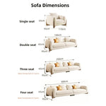 AAH Home - Living Room Sofa - Cream - Walnut