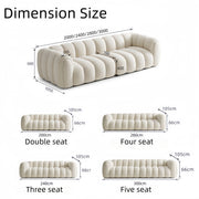 AAH Home Fleece Fabric Overstuffed Multifunction Pumpkin shaped Sofa Chair set for Livingroom Office