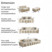 AAH Home Light Luxury Fabric Cloud Shaped Sofa set for Livingroom