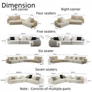 AAH Home Fleece Fabric Overstuffed Multifunction Sofa set for Livingroom Office