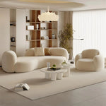 AAH Home Fleece Fabric Overstuffed Multifunction Arc-shaped Sofa set for Livingroom Office AAH HOME