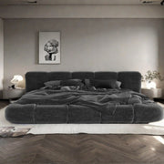 AAH Home Bed Frame Modern Velvet King Queen Size for bedroom Without Mattress