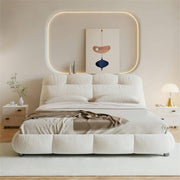 AAH Home Bed Frame Modern Velvet King Queen Size for bedroom Without Mattress
