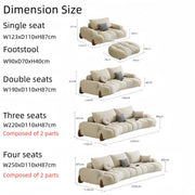 AAH Home Light Luxury Fabric Cloud Shaped Sofa set for Livingroom