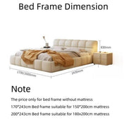 AAH Home Light Luxury Modern  Leather Wrap Bed Frame for Bedroom Without Mattress