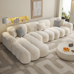 AAH Home Fleece Fabric Overstuffed Multifunction Sofa set for Livingroom Office