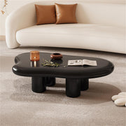 AAH Home Cream-style Coffee Table, Cute White Modern Tea Table, Irregular Indoor End Table for Living Room