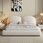 AAH Home Bed Frame Modern Velvet King Queen Size for bedroom Without Mattress