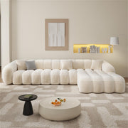 AAH Home Fleece Fabric Overstuffed Multifunction Sofa set for Livingroom Office