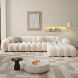 AAH Home Fleece Fabric Overstuffed Multifunction Sofa set for Livingroom Office