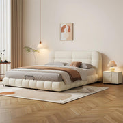 AAH Home Bed Frame Modern Velvet King Queen Size for bedroom Without Mattress