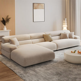 AAH Home Fleece Fabric Overstuffed Multifunction Sofa set for Livingroom Office