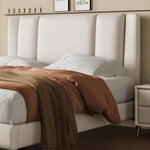 AAH Home - Bed Frame - Beige - Leather