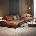 AAH Home - Living Room Sofa - Beige - Leather