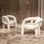 AAH Home - Lounge Chair - Off-White - Velvet
