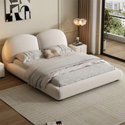 AAH Home Bed Frame Modern Velvet King Queen Size for bedroom Without Mattress