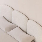 AAH Home Light Luxury Fleece Fabric Wrap Bed Frame for Bedroom Without Mattress