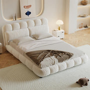 AAH Home Bed Frame Modern Velvet King Queen Size for bedroom Without Mattress