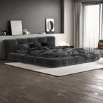 AAH Home - Bed Frame - Beige - Velvet