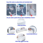 AAH Home Fleece Fabric Overstuffed Multifunction Arc-shaped Sofa set for Livingroom Office AAH HOME