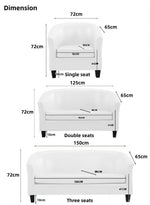 AAH Home - Living Room Sofa - White - Leather