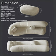 AAH Home Light Luxury Fabric Cloud Shaped Sofa set for Livingroom