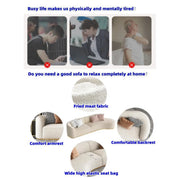 AAH Home Fleece Fabric Overstuffed Multifunction Arc-shaped Sofa set for Livingroom Office AAH HOME