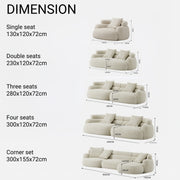 AAH Home Light Luxury Fabric Cloud Shaped Sofa set for Livingroom