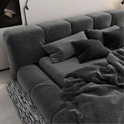 AAH Home Bed Frame Modern Velvet King Queen Size for bedroom Without Mattress
