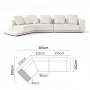 AAH Home Light Luxury Linen Cotton  Fabric Cloud Shaped Sofa set for Livingroom
