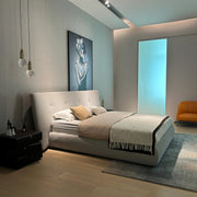 AAH Home Bed Frame Modern Velvet King Queen Size for bedroom Without Mattress