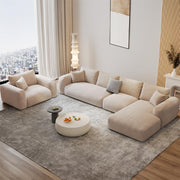 AAH Home Fleece Fabric Overstuffed Multifunction Sofa set for Livingroom Office