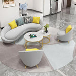 AAH Home Dutch Velvet Fabric Arc-shaped Sofa set for Livingroom Office AAH HOME