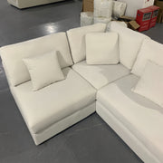 AAH Home Light Luxury Linen Fabric Tofu-block Shaped Sofa set for Livingroom